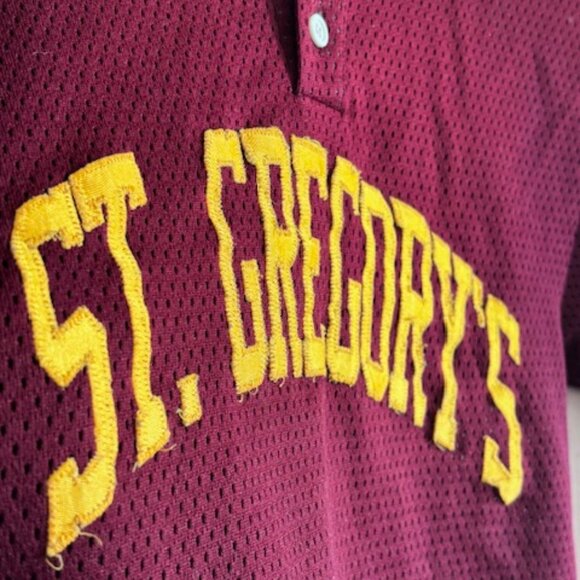 Vintage St Gregory Mesh Button Jersey Teamwork Athletic Apparel‎ Mens Small USA - Picture 3 of 6